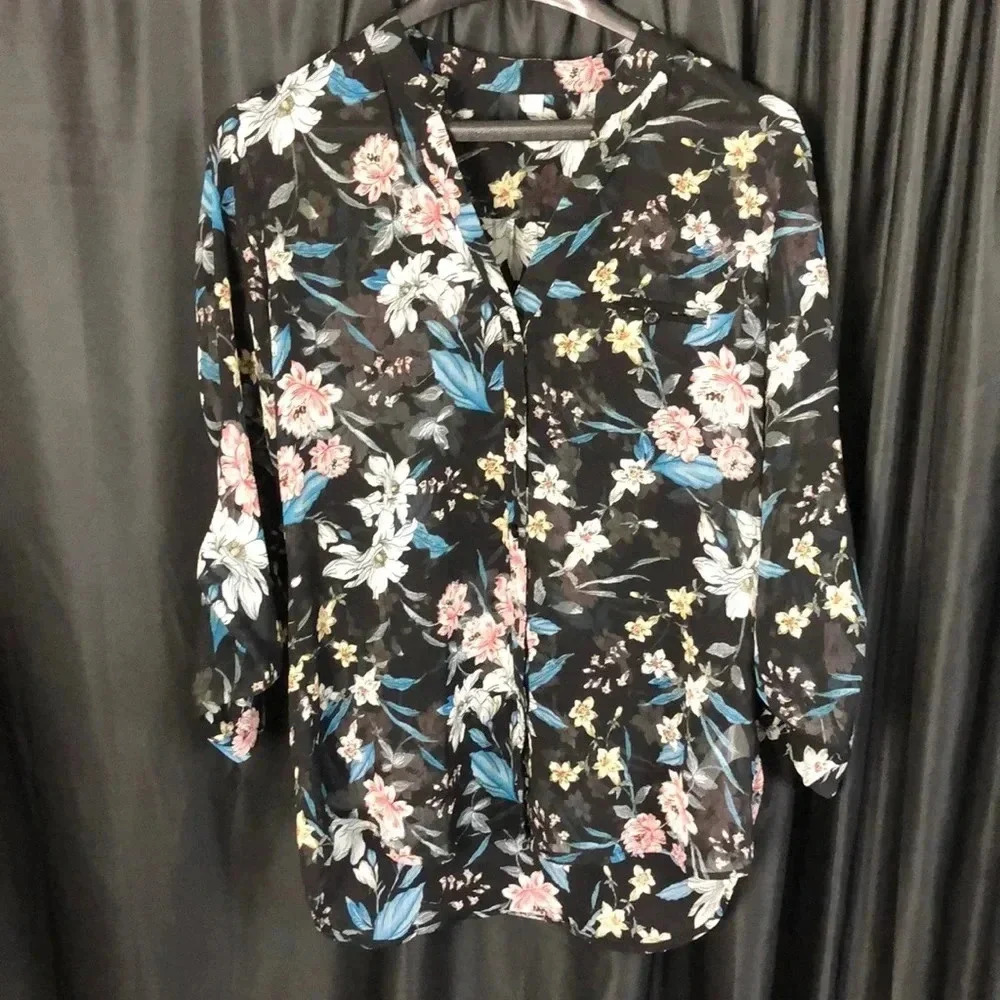 Kyr from‎ Cloth Floral Tunic S